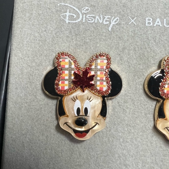 NEW BaubleBar x Disney Minnie Mouse Maple Leaf Earrings - Picture 5 of 10